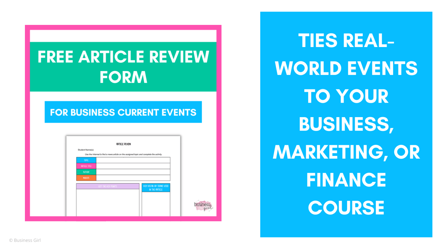 Review Current Events Why You Should be Using Current Events in Your Business Classroom ...